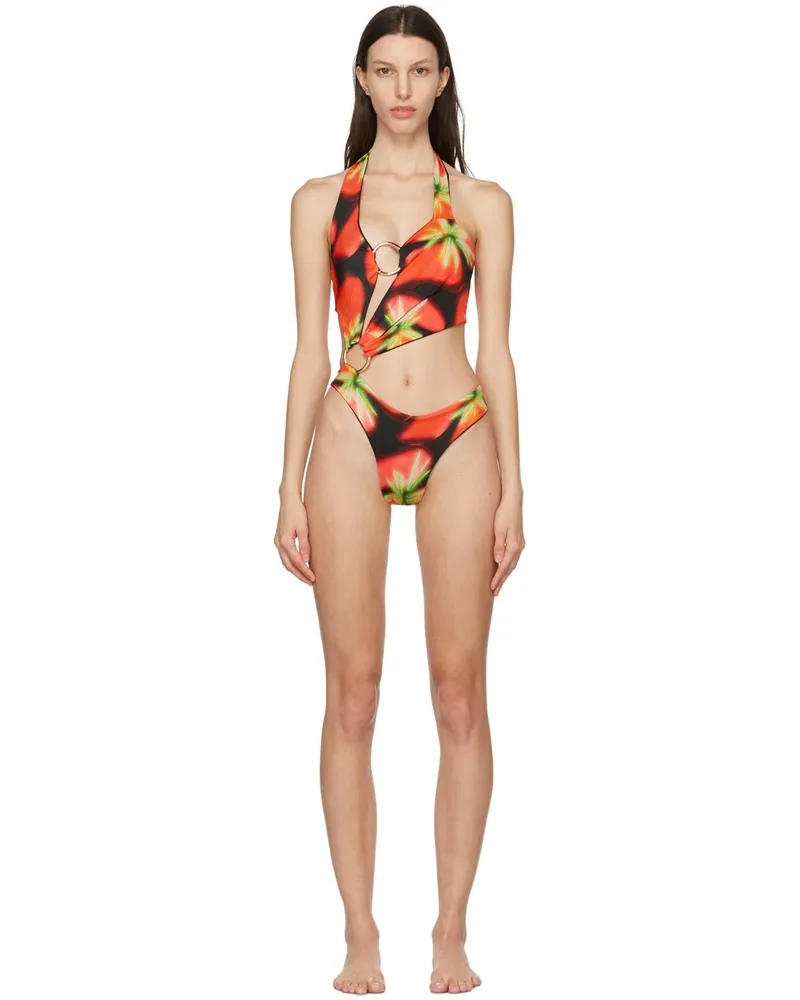 Louisa Ballou Black & Red Sex Wax One-Piece Pink