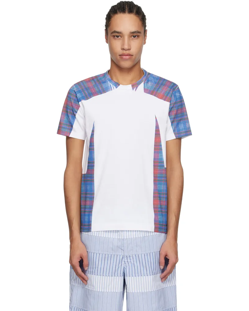 Comme des Garçons White Check T-shirt 1