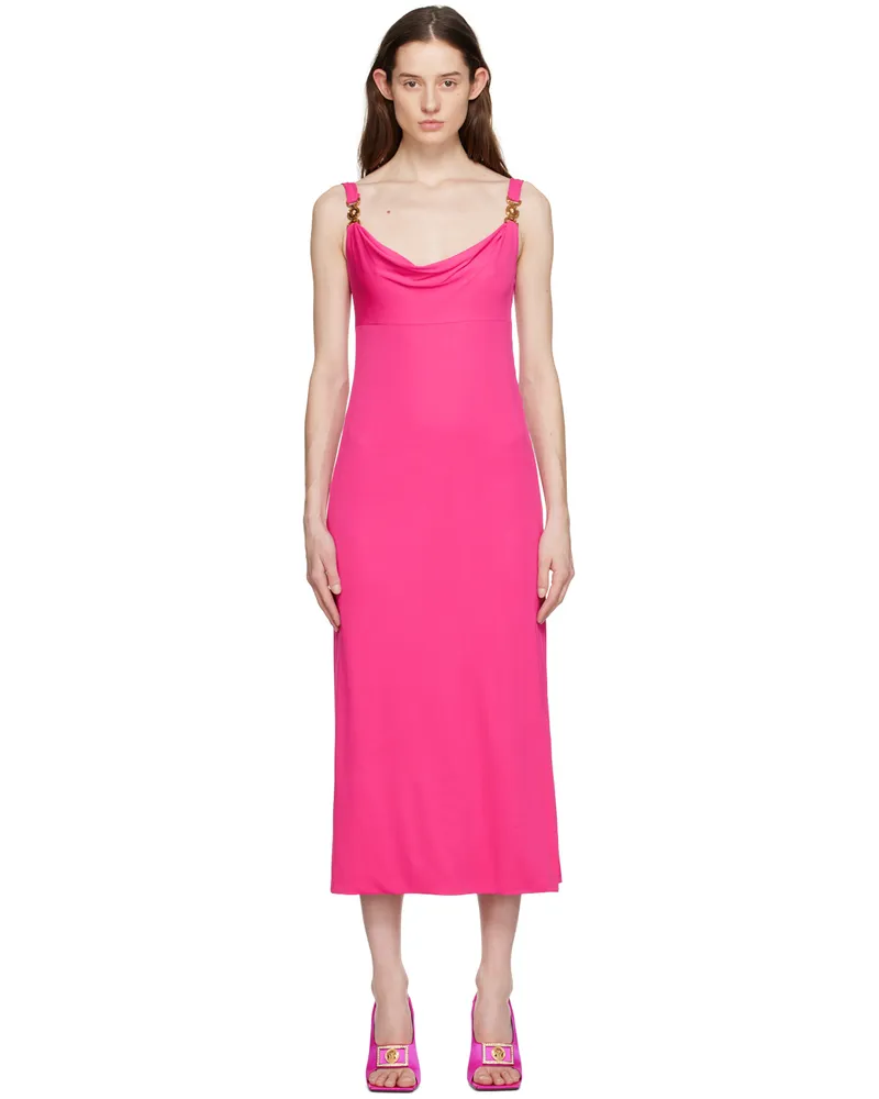 Versace Pink Cowl Neck Maxi Dress 1pk30