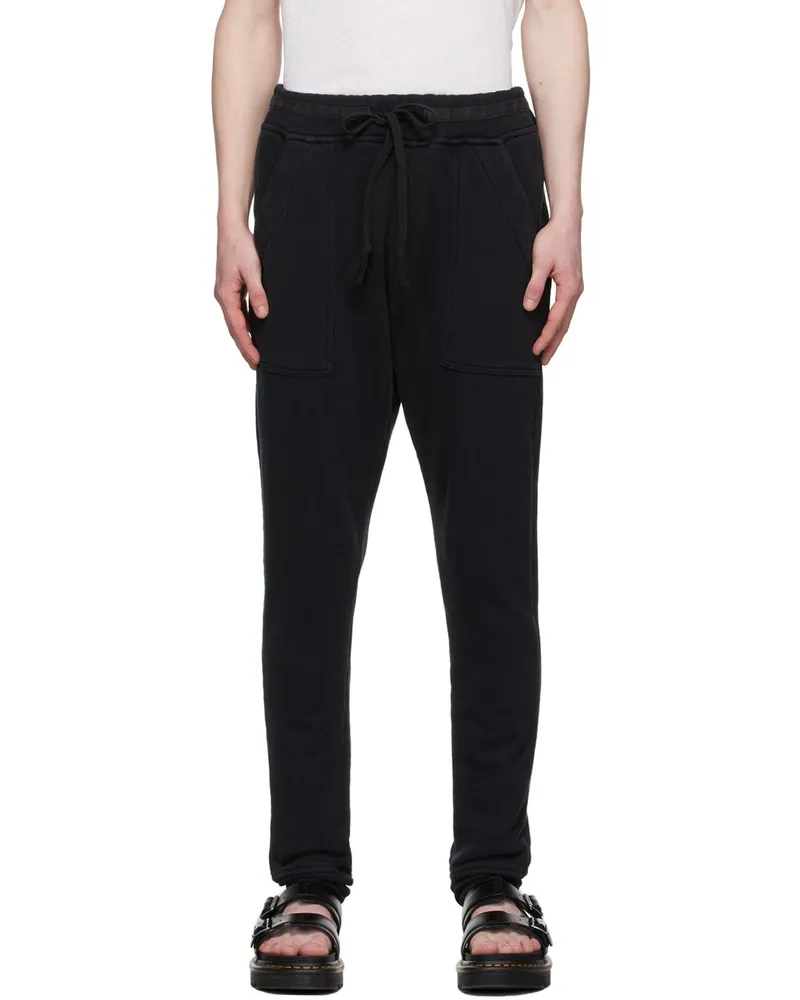 Greg Lauren Black Basic Lounge Pants Black