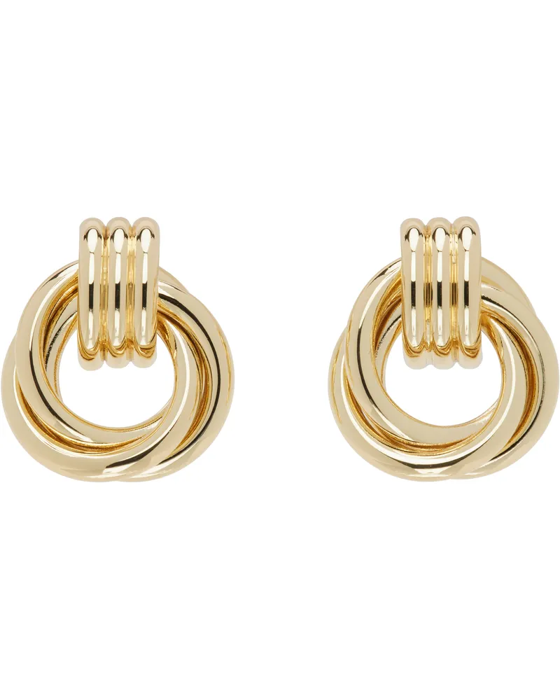 Anine Bing Gold Triple Knot Earrings Gold