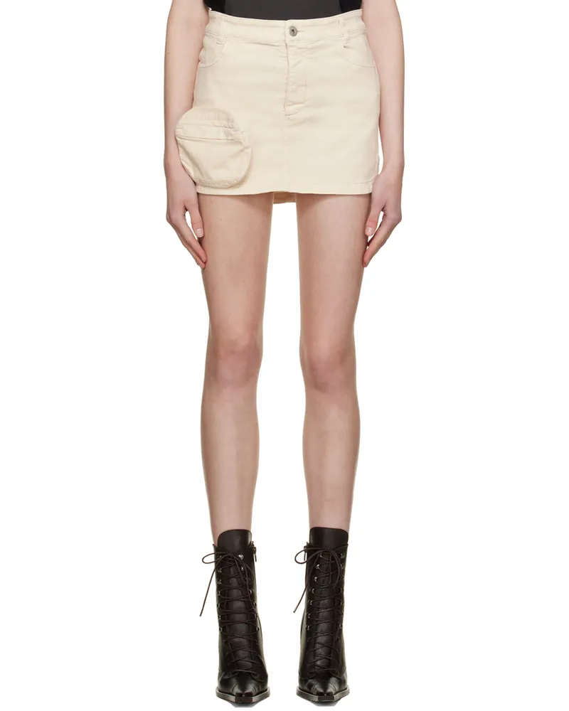 HALFBOY Off-White Pocket Miniskirt Cream