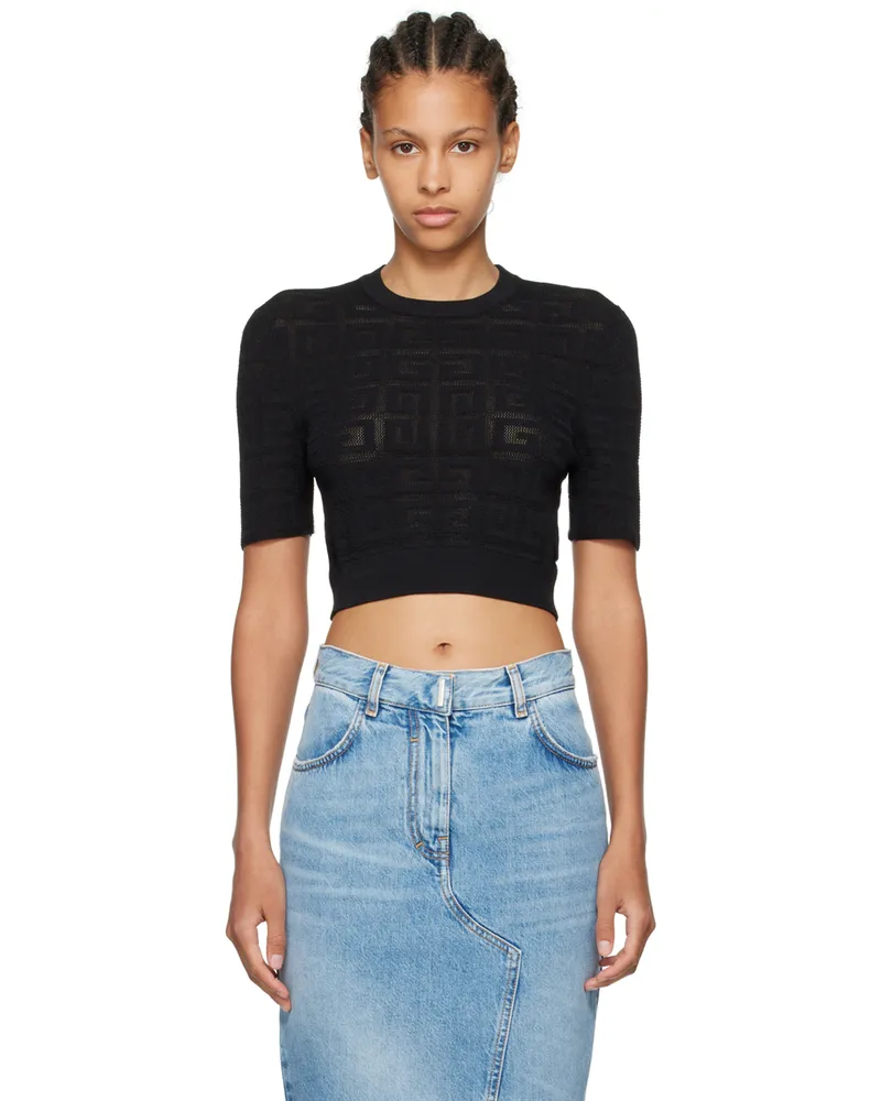 Givenchy Black Cropped T-Shirt