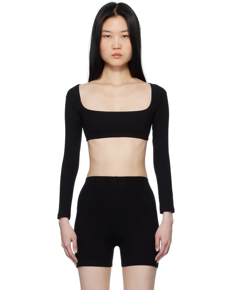 Gil Rodriguez Black 'El Tigre Chiquito' Crop T-shirt Black