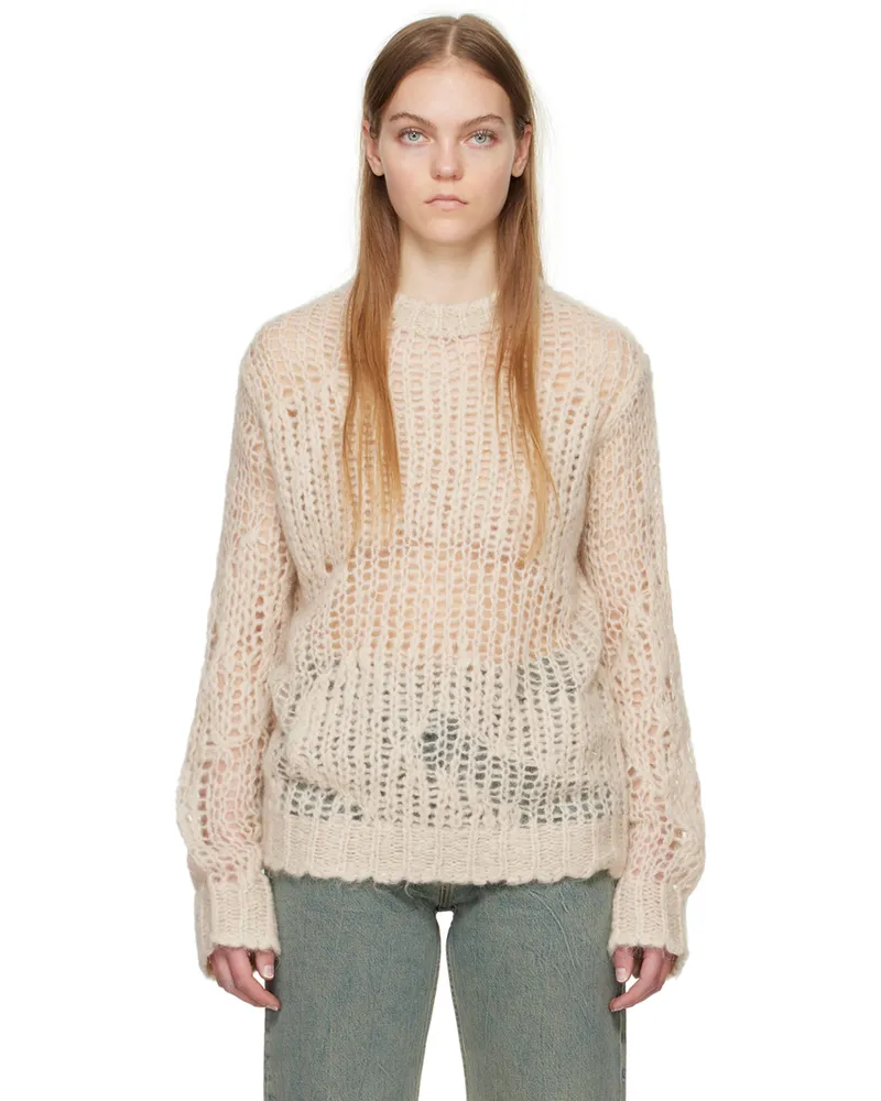 Acne Studios Beige Crewneck Sweater Ae0