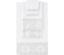 White 'I Heart Baroque' Towel Set, 5 pcs