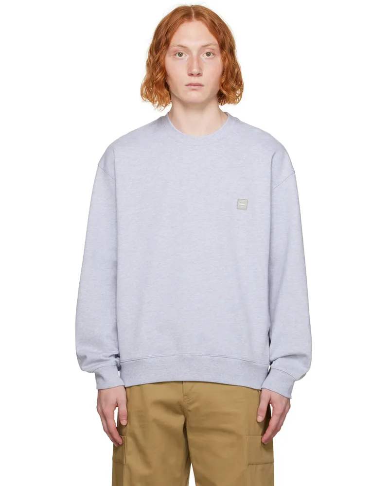 SOLID HOMME Gray Flocked Sweatshirt 615g