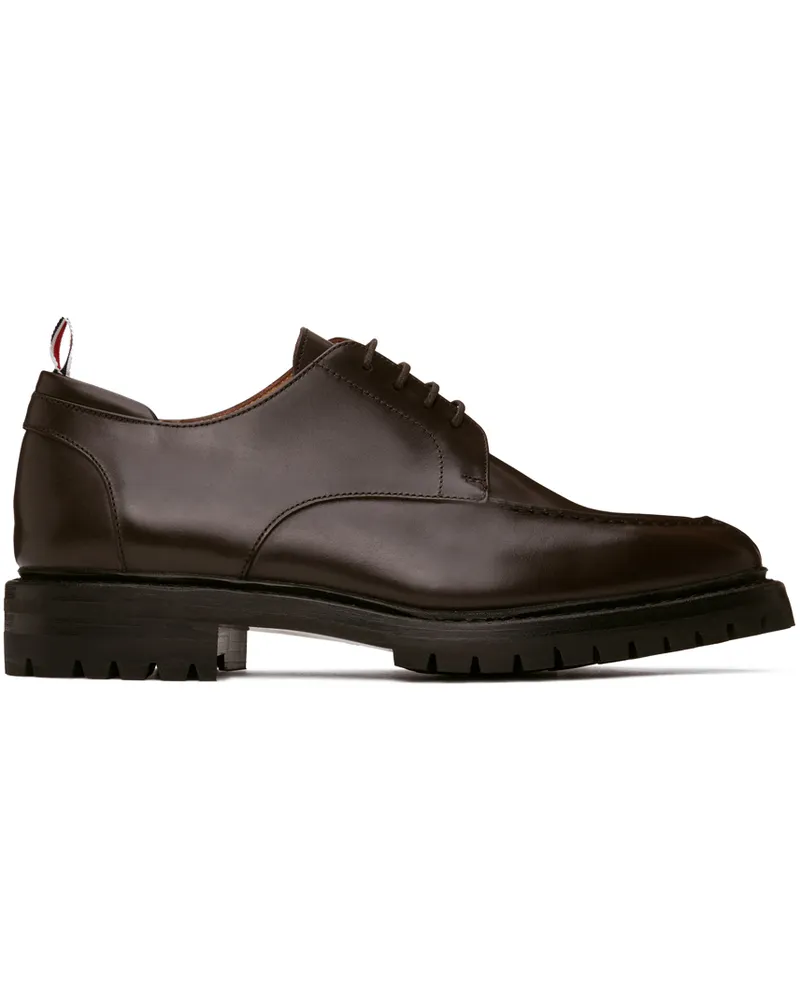 Thom Browne Brown Commando Sole Apron Stitch Derbys 210