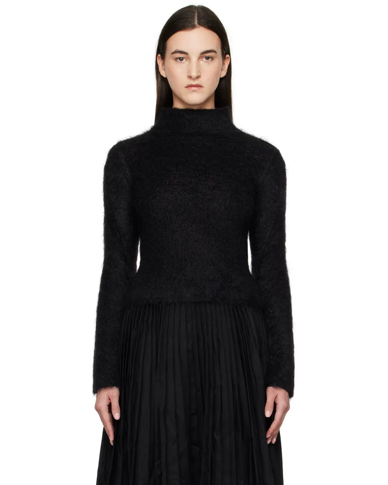 Marni Black Brushed Mohair Sweater 00n99