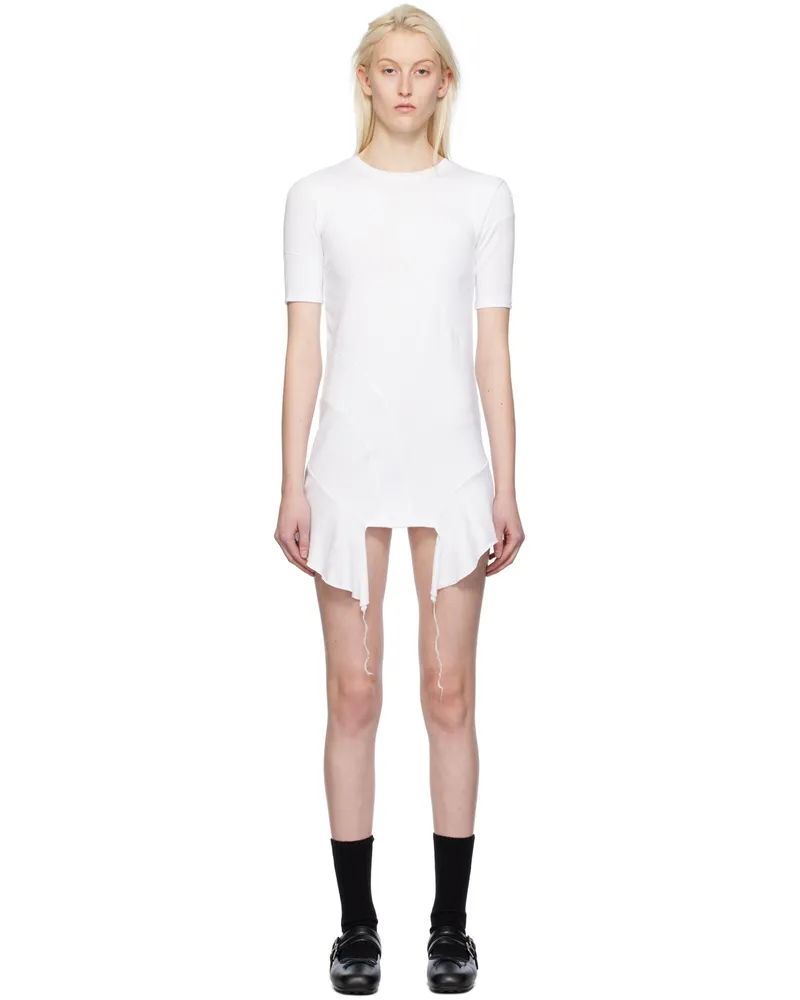 OPEN YY White Paneled Minidress White