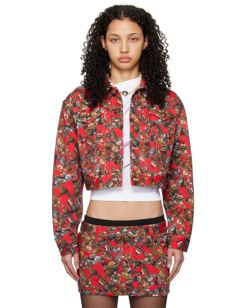 Vivienne Westwood Red Marlene Denim Jacket Ocrazy