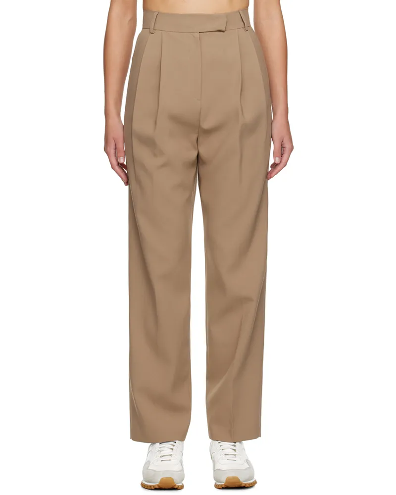 FRANKIE Shop Beige Bea Trousers Latte