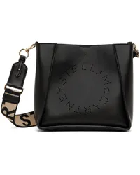 Stella McCartney Black Perforated Logo Shoulder Bag Black