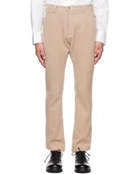 Sulvam Beige Slim Trousers Beige