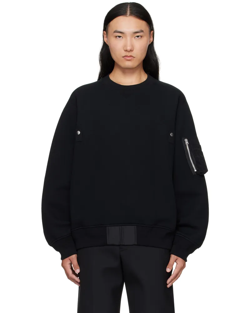 Sacai Black Sponge Sweat Sweater 001