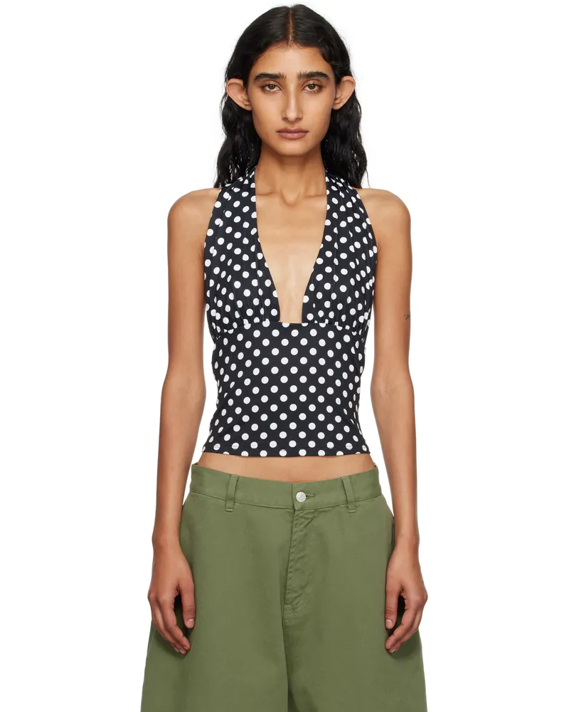 Miaou Black & White Mathilde Top Black