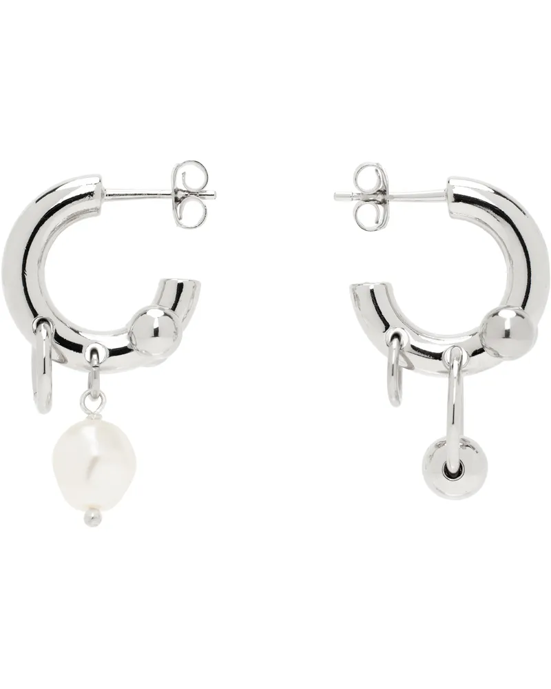 Justine Clenquet Silver Lisa Earrings Palladium