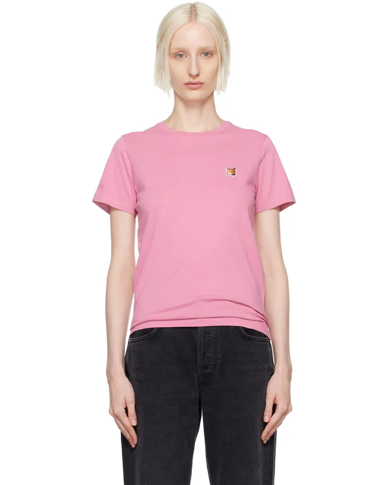 Kitsuné Pink Fox Head Patch Regular T-shirt P630