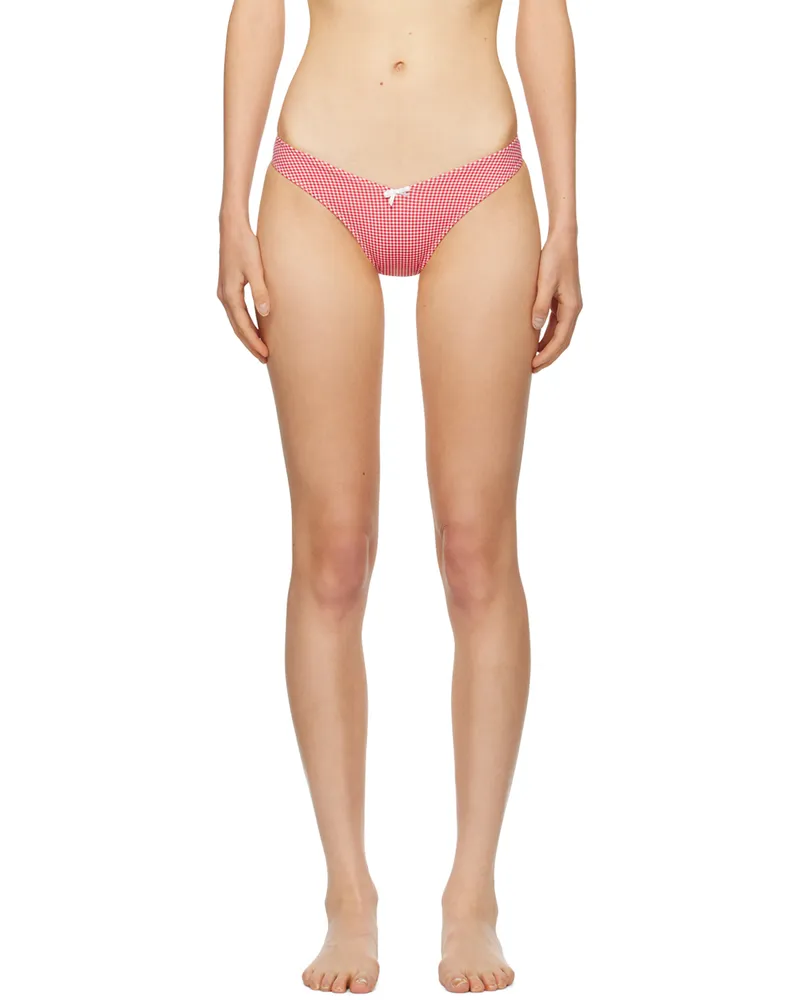 Frankies Bikinis Red & White Enzo Bikini Bottom Ladybug
