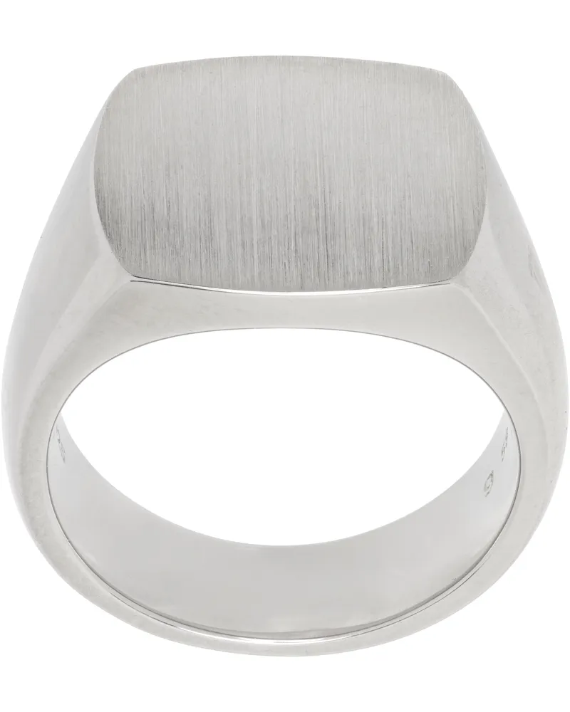 Tom Wood Silver Cushion Satin Ring 925