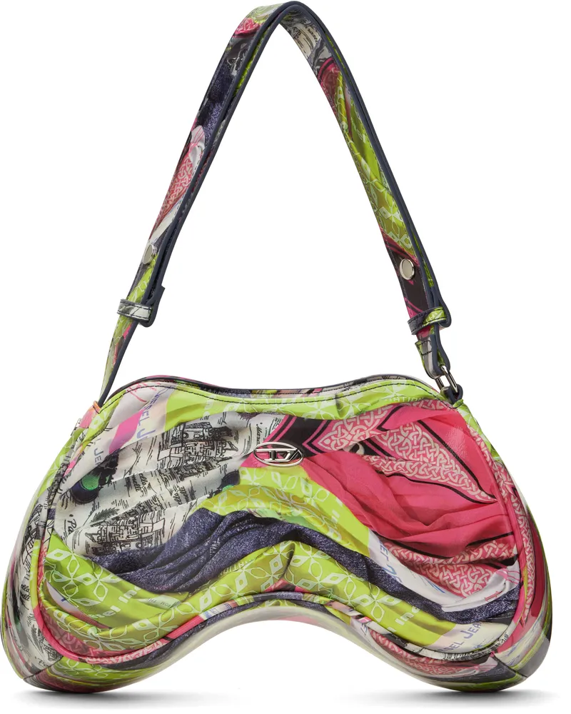 Diesel Pink & Yellow Play Shoulder Bag Hb023