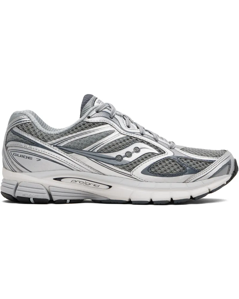 Saucony Gray & Silver ProGrid Guide 7 Sneakers Grey