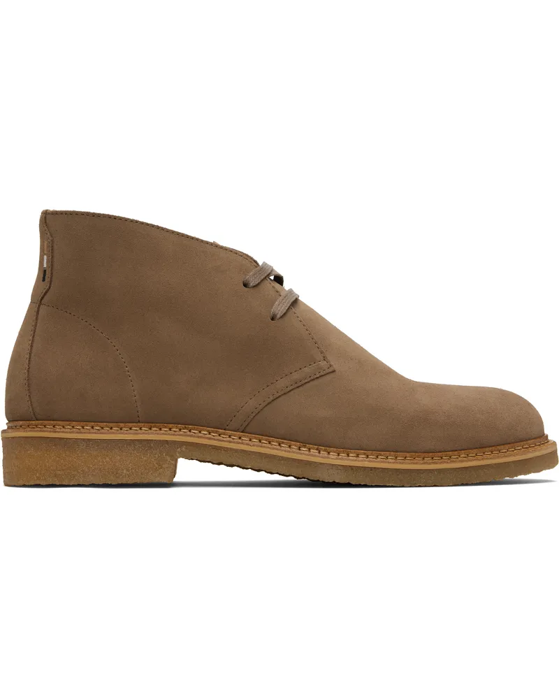 HUGO BOSS Taupe Suede Desert Boots 260-medium