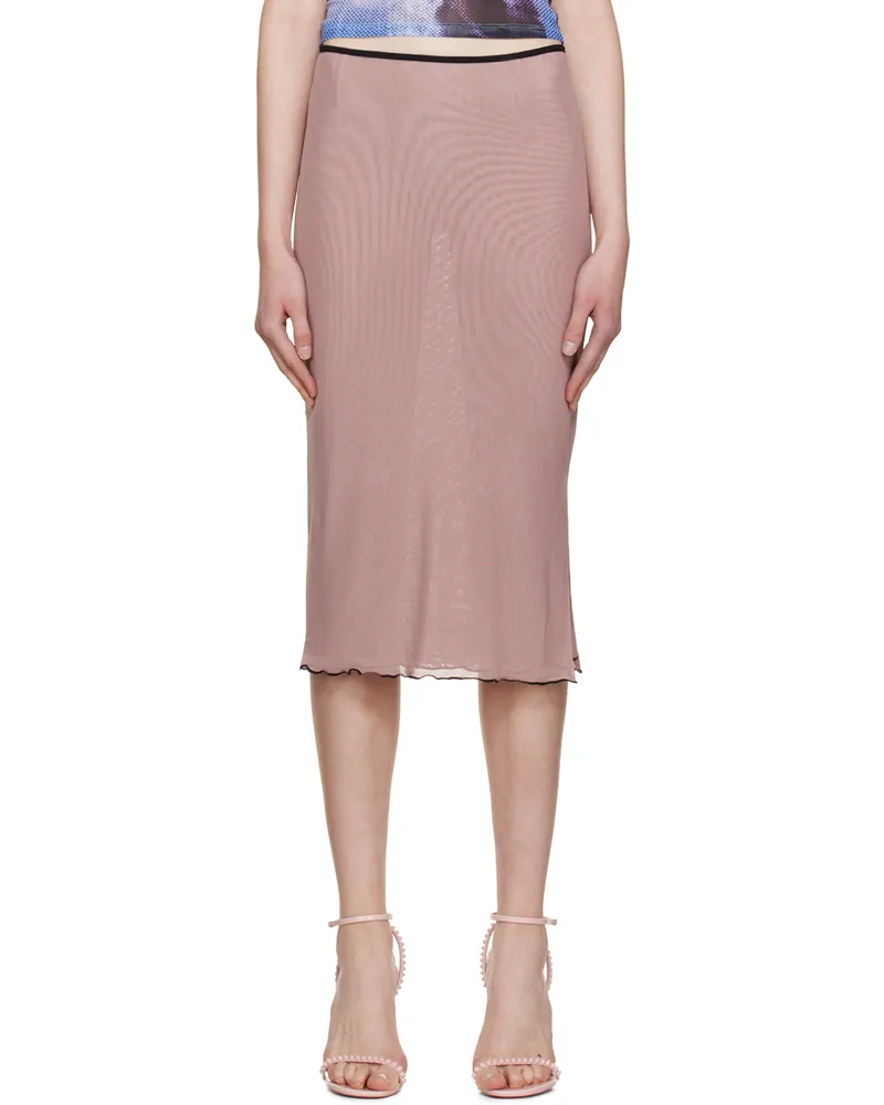 Miaou Pink Moni Midi Skirt Christo