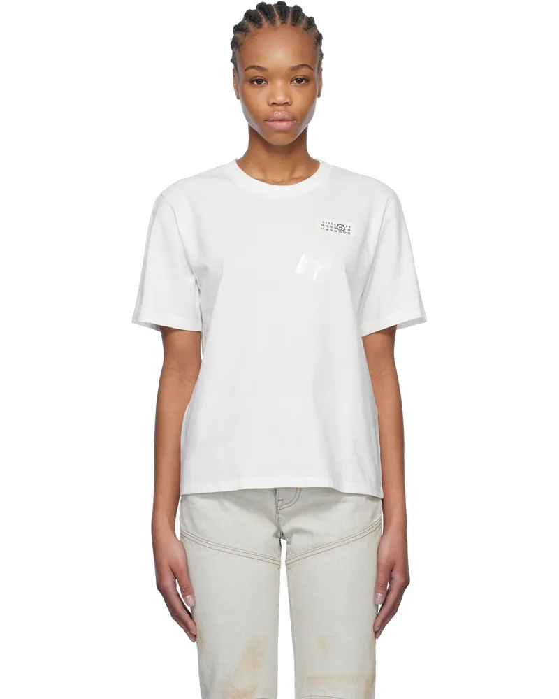 Maison Margiela White Taped Logo T-shirt 101