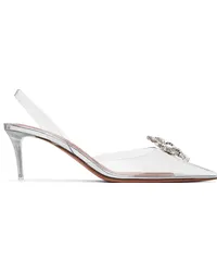 Amina Muaddi Transparent Rosie Glass Sling 60 Heels Transparent