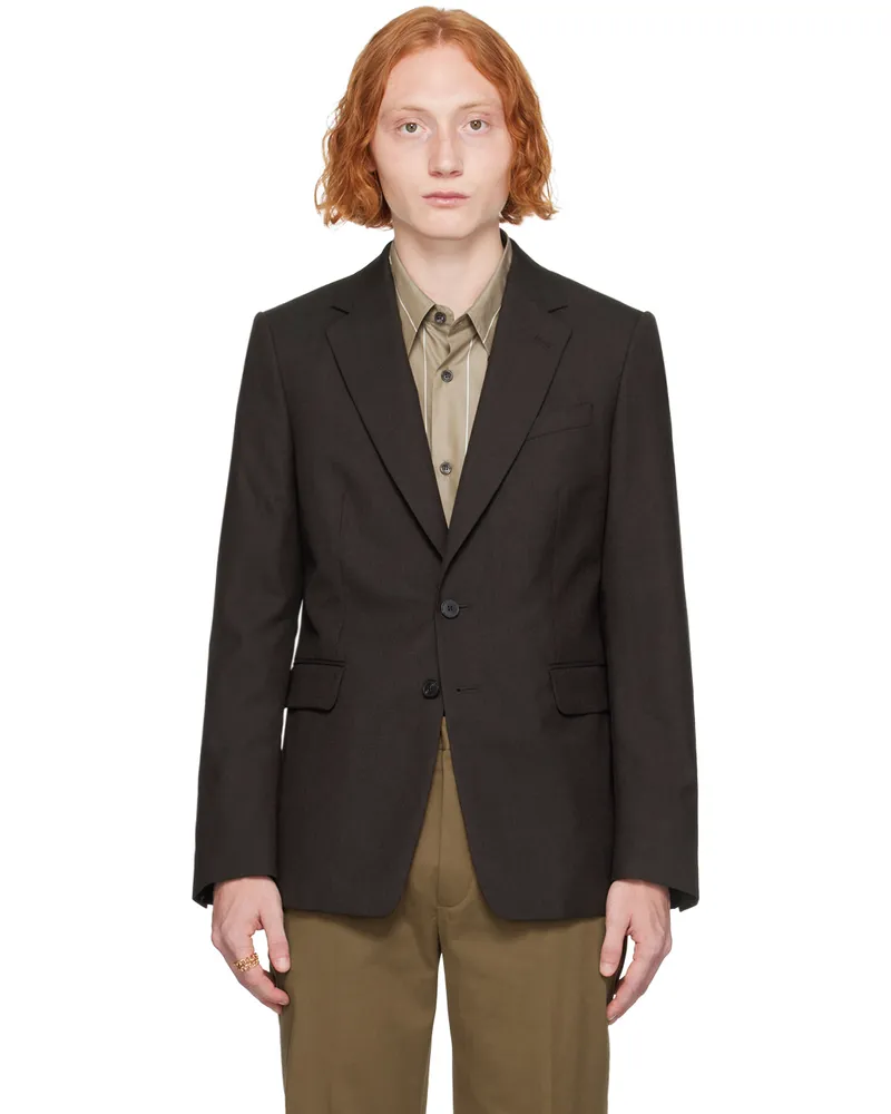 Dries van Noten Brown Single-Breasted Blazer 704
