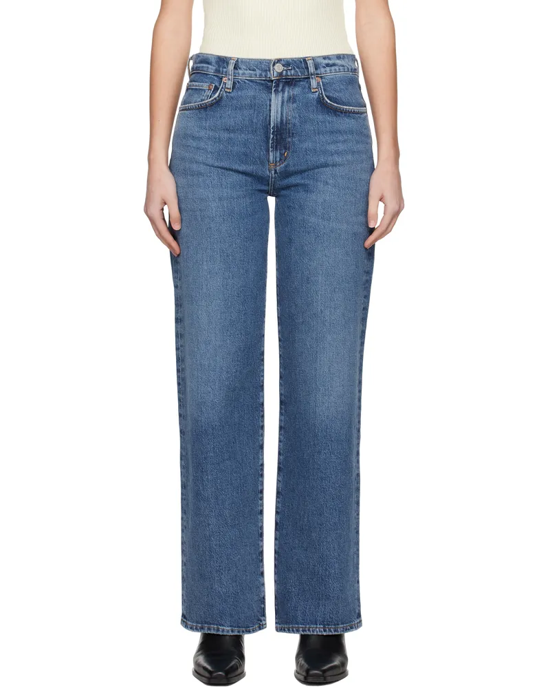 AGOLDE Blue Harper Straight Jeans Fix