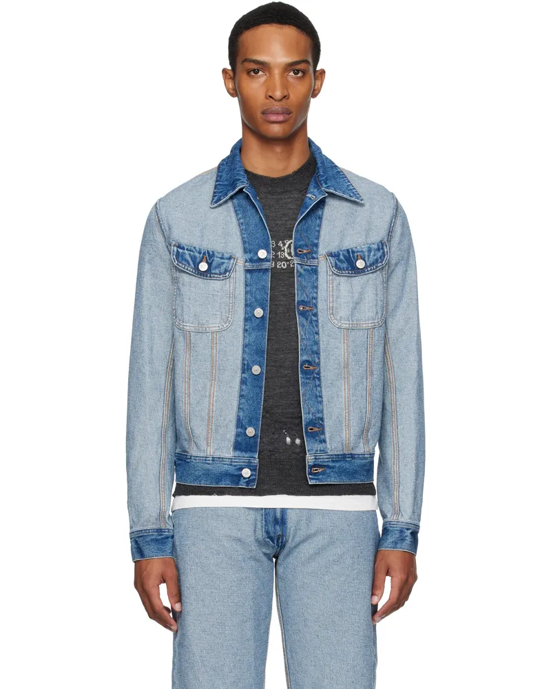 Maison Margiela Blue Reversed Denim Jacket 967