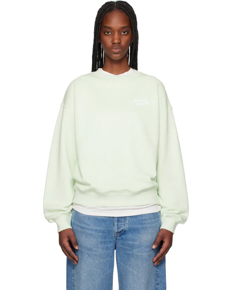 Kitsuné Green 'Maison Kitsuné' Handwriting Comfort Sweatshirt 0128