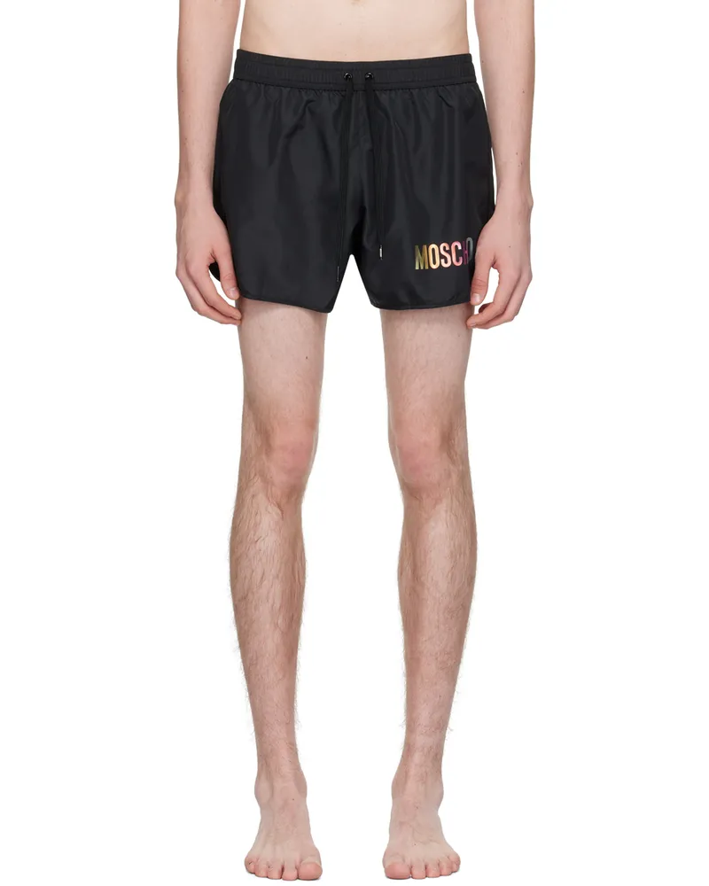 Moschino Black Three-Pocket Swim Shorts Black