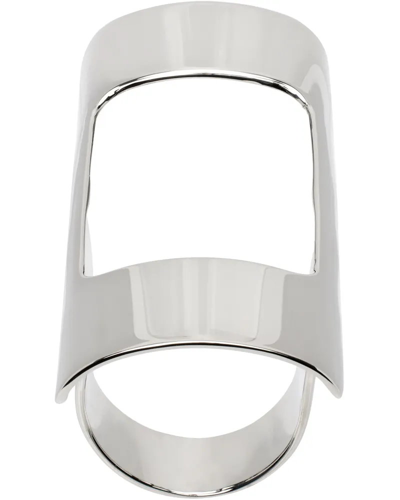 VETEMENTS Silver Lighter Holder Ring Silver