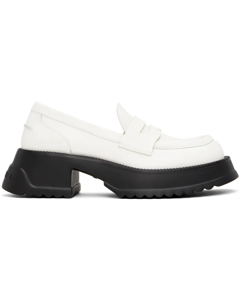 Marni White Pinched Seam Loafers 00w01
