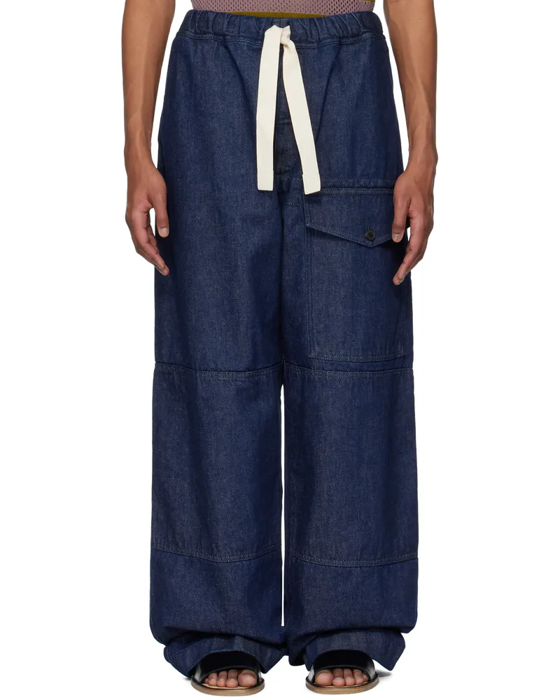 Dries van Noten Indigo Drawstring Jeans 507