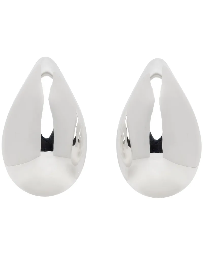 Bottega Veneta Silver Large Drop Earrings 8117
