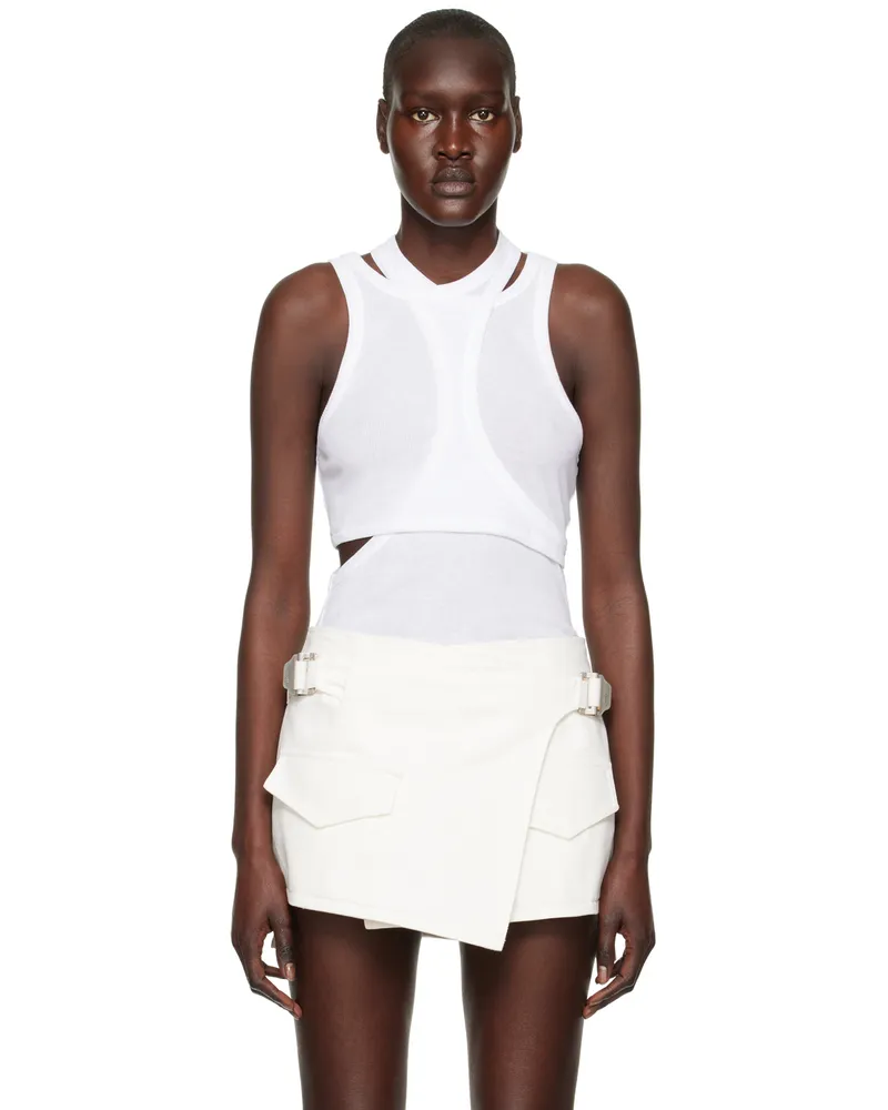 Dion Lee White Modular Tank Top Ivory