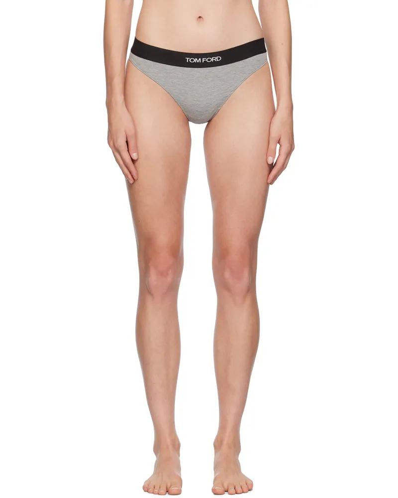 Tom Ford Gray Modal Signature Thong Ig164