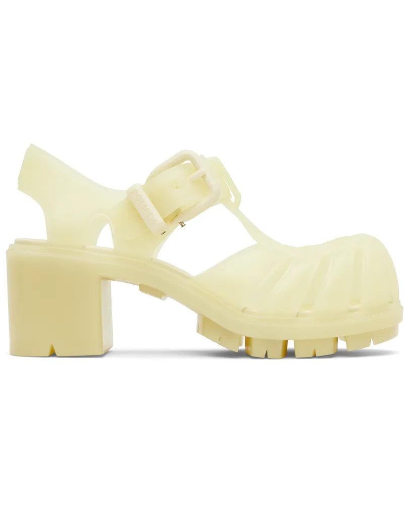 Bottega Veneta Yellow Gertie Fisherman Heeled Sandals 7138