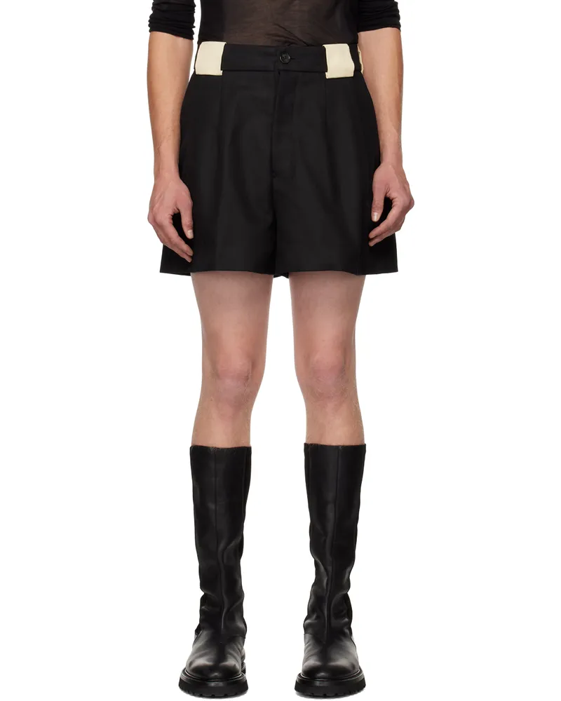 ADYAR SSENSE Exclusive Black & Beige Sepoy Shorts Black