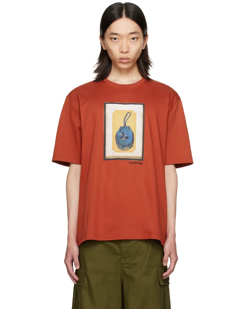 Lanvin Red Archives Print Classic T-Shirt 392
