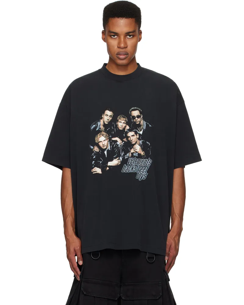 VETEMENTS Black 'Backstreet Boys' Oversized T-shirt Black