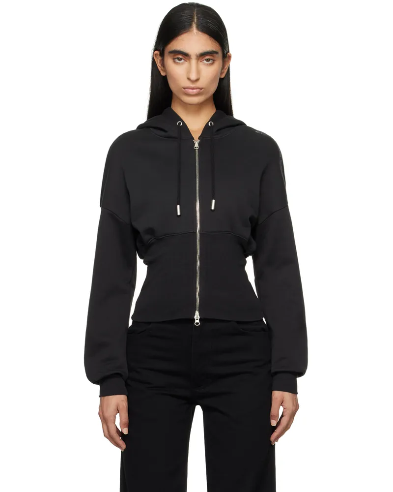 Eckhaus Latta Black Snatched Hoodie Black