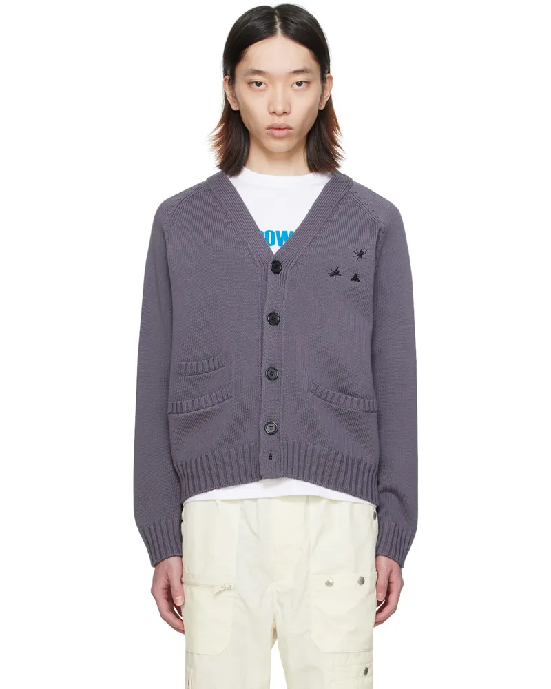 Undercover Gray Embroidered Cardigan Gray