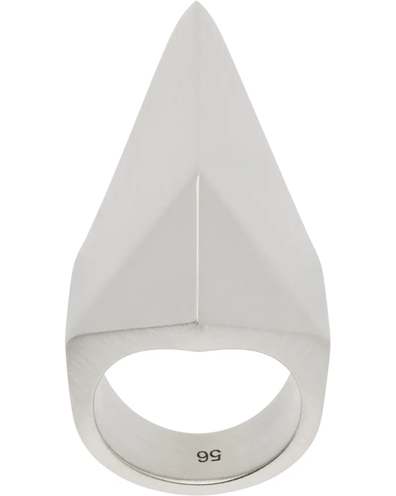 Rick Owens Silver Hollywood Pyramid Ring 128