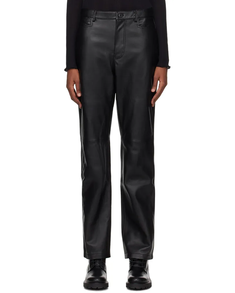 Proenza Schouler Black Proenza Schouler White Label Maxine Leather Pants 001