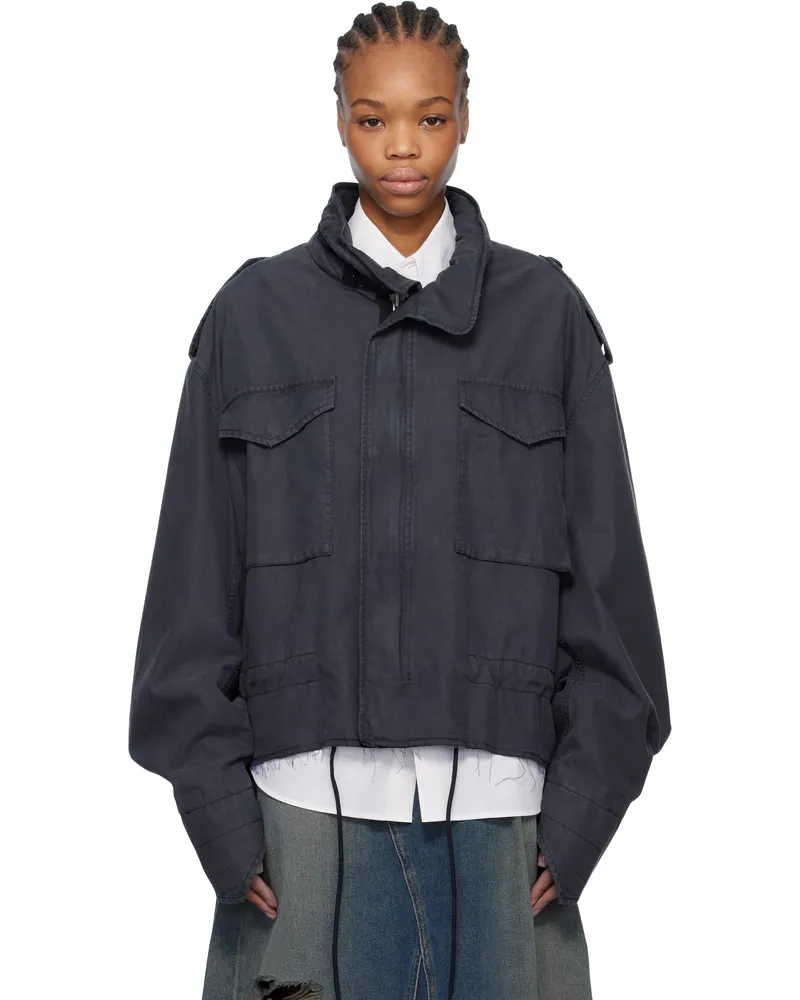 Maison Margiela Navy Light Cotton Twill Jacket 487